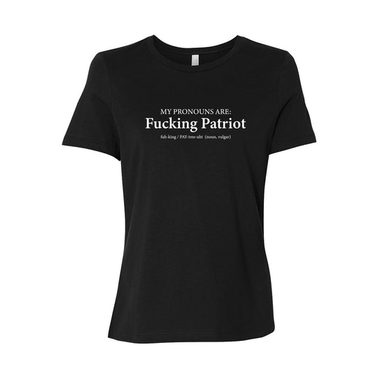MTR Defense Ladies Cut Bella Canvas Fucking Patriot T shirts