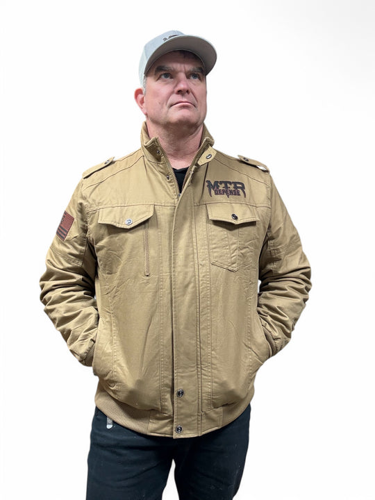 MTR Defense Football Leather work Coat FDE