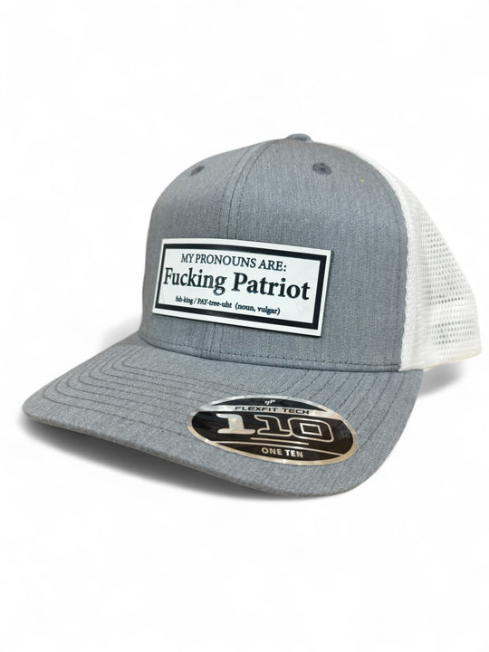 My Pronouns are Fucking Patriot Veil Camo and Heather Grey Snapback Ball Caps