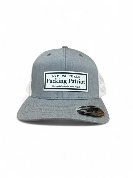 My Pronouns are Fucking Patriot Veil Camo and Heather Grey Snapback Ball Caps