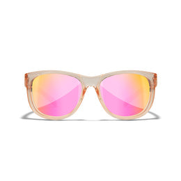 Wiley X® Women’s  Weekender Captivate Polarized Rose Gold Mirror Lens Chrystal Blush Frame