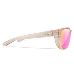 Wiley X® Women’s  Weekender Captivate Polarized Rose Gold Mirror Lens Chrystal Blush Frame