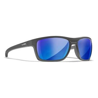 Wiley X® KingPin Captivate Polarized Blue Mirror Lens Matte Graphite Frames