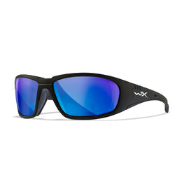 Wiley X® Boss Captivate Polarized Blue  Mirror Lens Matte Black Frame