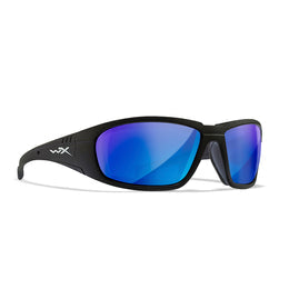 Wiley X® Boss Captivate Polarized Blue  Mirror Lens Matte Black Frame