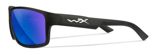 Wiley X® Peak Captivate Polarized Blue Mirror Lens Matte Black Frame