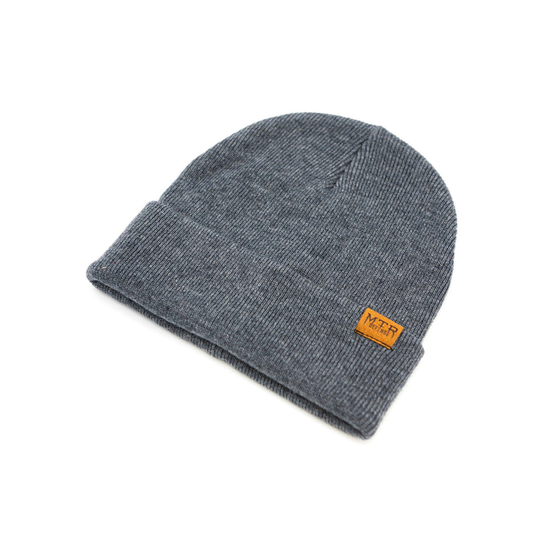 MTR Defense Knit Beanie w/ Small Leather Tag