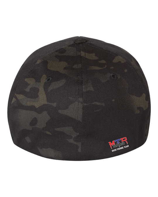 MTR Defense Bass Fishing Team Flex-fit Black Camo Ballcap
