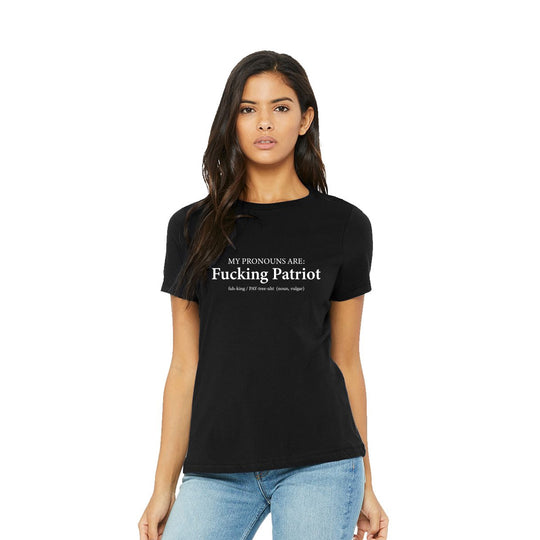 MTR Defense Ladies Cut Bella Canvas Fucking Patriot T shirts