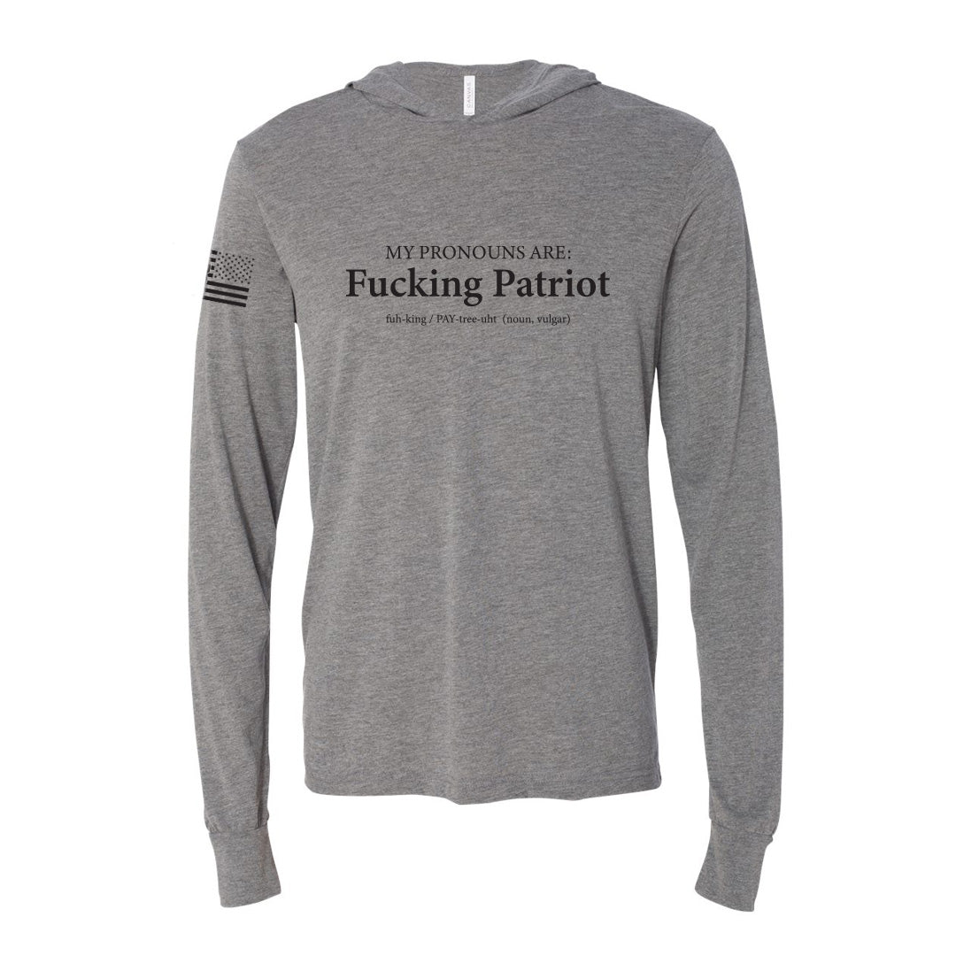 MTR Defense Fucking Patriot Bahama Performance Hooded Long Sleeve T-Shirt