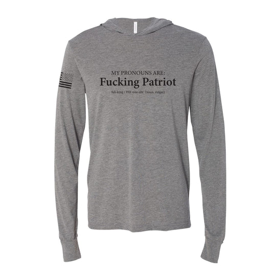 MTR Defense Fucking Patriot Bahama Performance Hooded Long Sleeve T-Shirt