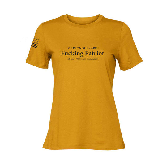 MTR Defense Ladies Cut Bella Canvas Fucking Patriot T shirts