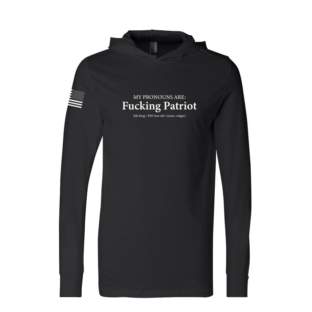 MTR Defense Fucking Patriot Bahama Performance Hooded Long Sleeve T-Shirt