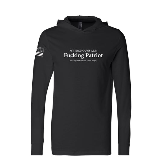 MTR Defense Fucking Patriot Bahama Performance Hooded Long Sleeve T-Shirt