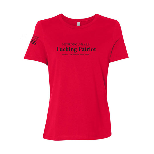 MTR Defense Ladies Cut Bella Canvas Fucking Patriot T shirts