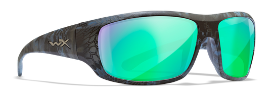 Wiley X® OMEGA Captivate - Polarized Green Mirror Lens Kryptek Neptune Frame