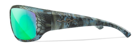 Wiley X® OMEGA Captivate - Polarized Green Mirror Lens Kryptek Neptune Frame