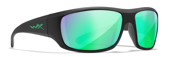 Wiley X® OMEGA Wheeler Captivate Polarized Green Mirror Lens Matte Black Frame