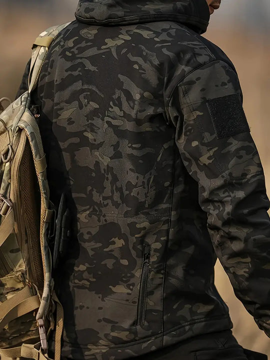 MTR Defense Heavy Duty Mens Camouflage Soft Shell Fleece Jacket