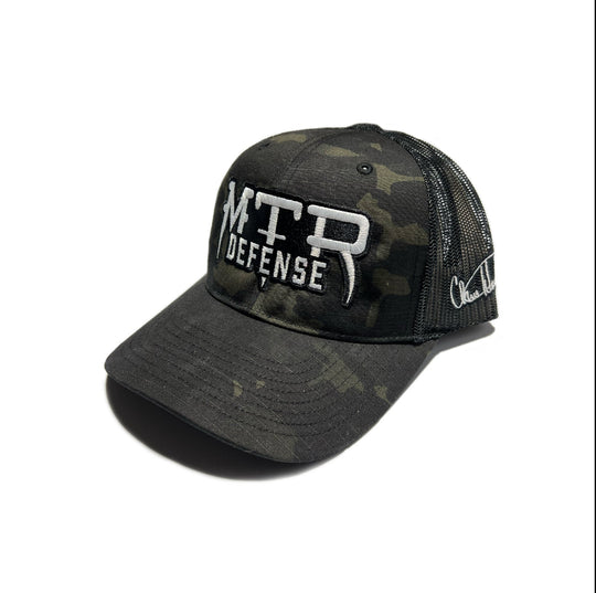 MTR Defense® Black MultiCam® PVC Flat Bill Hat