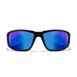 Wiley X® Boss Captivate Polarized Blue  Mirror Lens Matte Black Frame