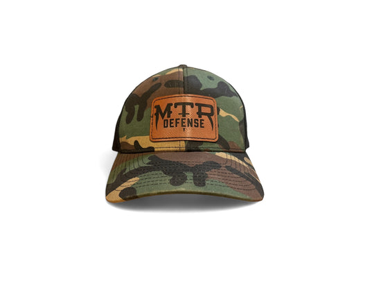 MTR Defense Richardson 112 Army Camo Leather Patch Hat