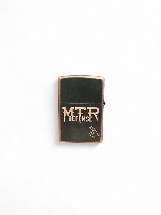 MTR Defense Burnt Bronze Zippo "Gotcha"