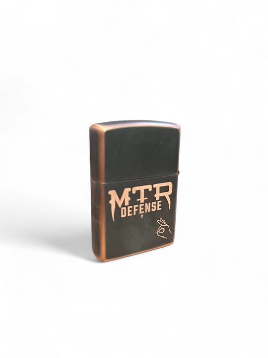 MTR Defense Burnt Bronze Zippo "Gotcha"