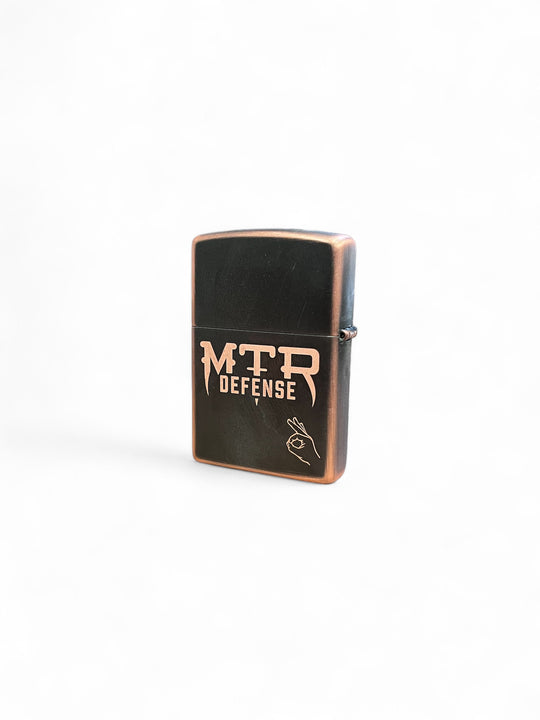 MTR Defense Burnt Bronze Zippo "Gotcha"