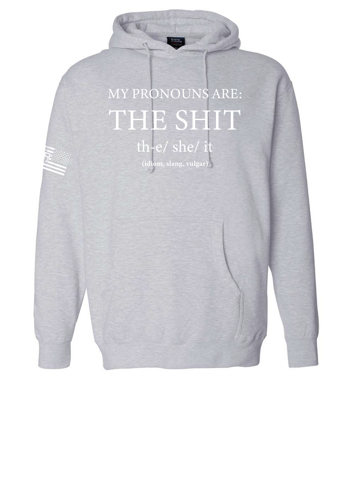 MTR Defense My Pronouns are the Shit Independent Brand Heavy Cotton Black Multicam Hoodie