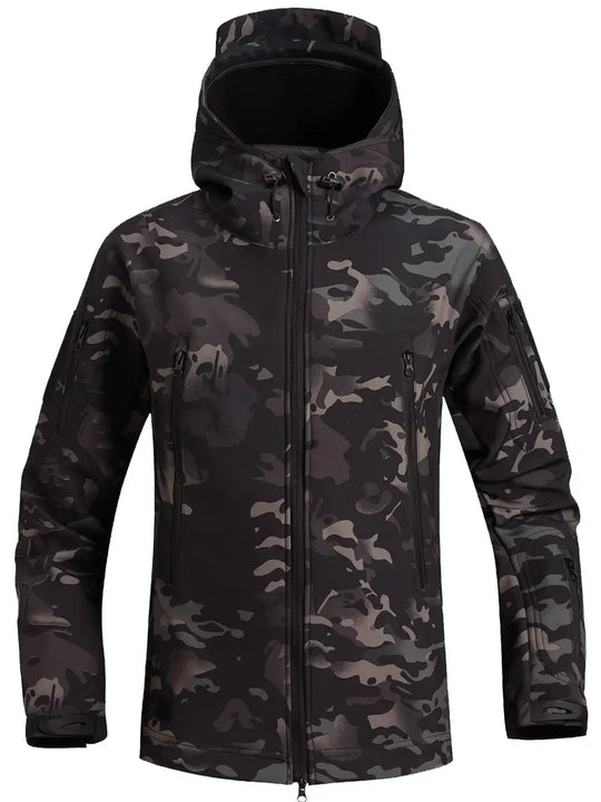 MTR Defense Heavy Duty Mens Camouflage Soft Shell Fleece Jacket