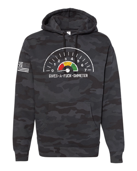 MTR Defense Gives a Fuck Independent Brand Heavy Cotton Black Multicam Hoodie